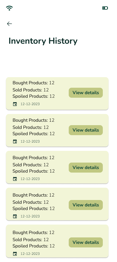 Inventory history
